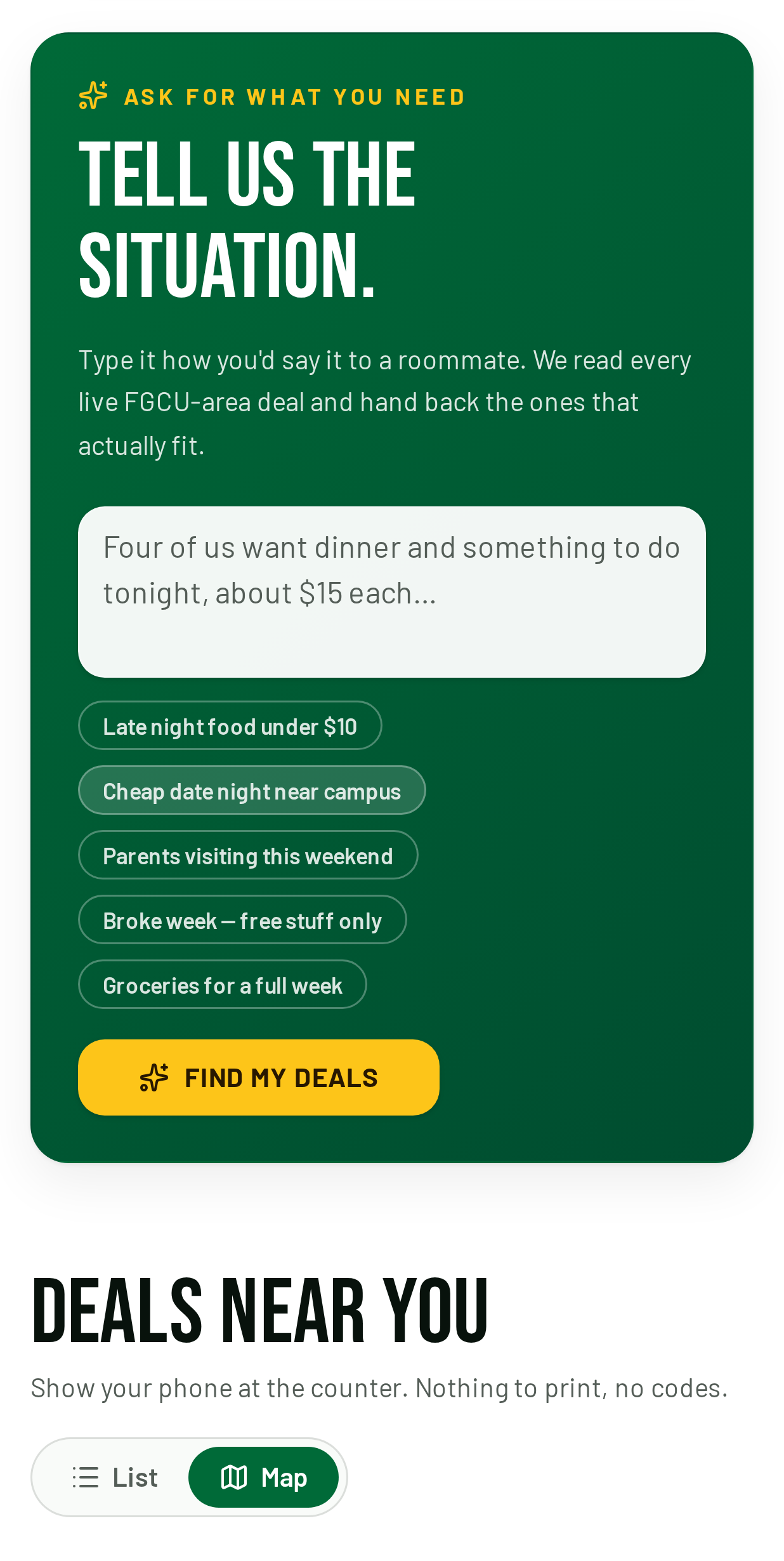 AI deal matcher